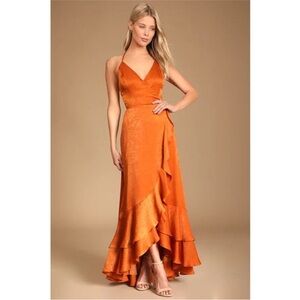 Lulu's Rust Backless Dress NWT